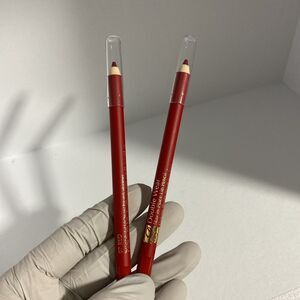 2 Estee Lauder 07 RED Double Wear Stay In Place Lip Pencil, Full Size